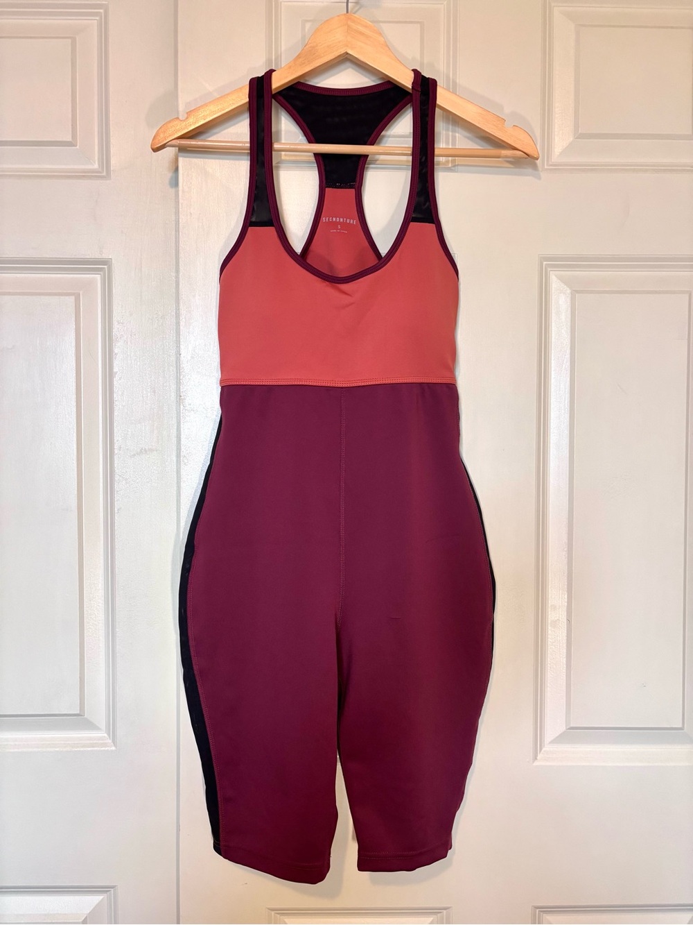 SECNDNTURE by Jordyn Woods Two-Tone Racerback Capri Jumpsuit